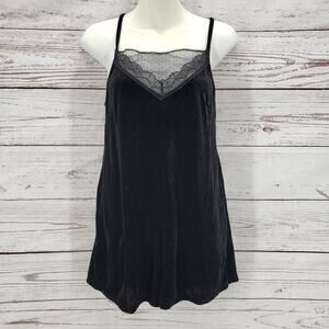 BCBGeneration New Women's Black Velvet Lace Pockets Romper Size Small